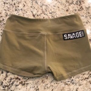 Savage barbell booty shorts